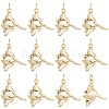 12Pcs Manta Ray Brass Pendants KK-BBC0019-77-1