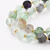 Natural Fluorite Beads Strands G-A030-B28-8mm-01-3
