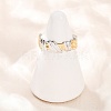 304 Stainless Steel Double Color Cuff Rings RJEW-S635-01GP-13-2