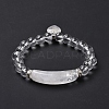 Natural Quartz Crystal Beads Charm Bracelets BJEW-K164-B01-1