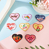 Heart Polyester Computerized Embroidery Cloth Iron on/Sew on Patches PATC-TAC0011-01-6