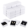 Square Kraft Paper Necklace Earring Storage Gift Boxes LS-CON-WH0095-88B-1