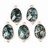 Natural African Turquoise(Jasper) Link Connectors G-S359-338A-1