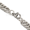 201 Stainless Steel Curb Chain Necklaces NJEW-Q336-06A-P-6