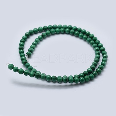 Natural Malachite Beads Strands G-F571-27AB1-8mm-1