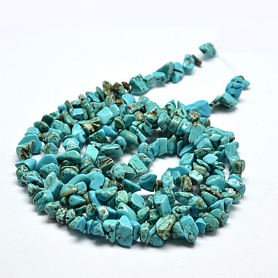 Chips Synthetic Turquoise Beads Strands G-N0134-08A-1