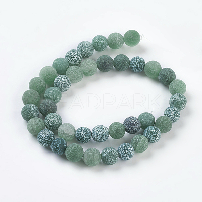 Natural Crackle Agate Beads Strands G-G055-10mm-4-1