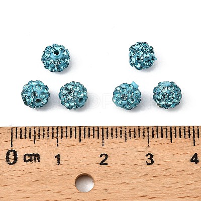 Polymer Clay Rhinestone Beads RB-H284-6MM-202-1