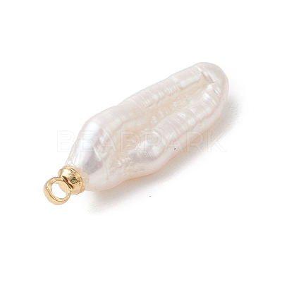 Natural Baroque Pearl Keshi Pearl Pendants PALLOY-JF04777-01-1