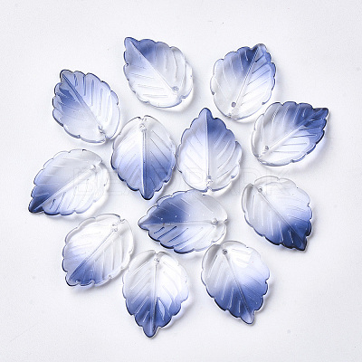 Two Tone Transparent Spray Painted Glass Pendants X-GLAA-S054-006D-01-1