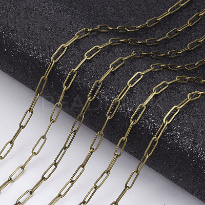 Brass Paperclip Chains X-CHC-S008-001C-AB-1