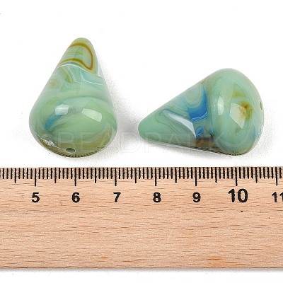 Two Tone Opaque Acrylic Imitation Gemstone Beads OACR-T033-11B-1