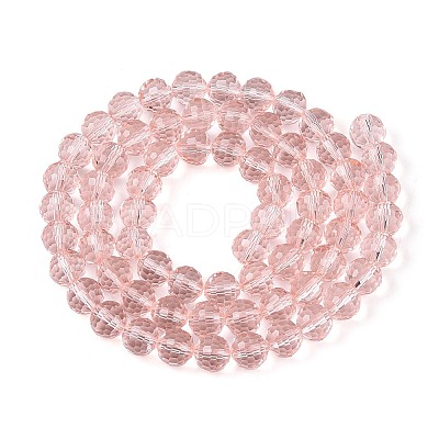 Transparent Glass Bead Strands GLAA-R095-8mm-35-1