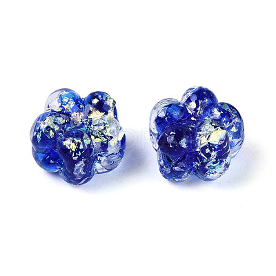 Handmade Foil Lampwork Beads Strands FOIL-T008-06D-1