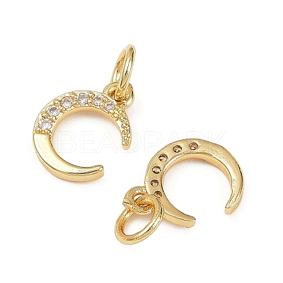 Brass Micro Pave Cubic Zirconia Pendants KK-R230-01G-1