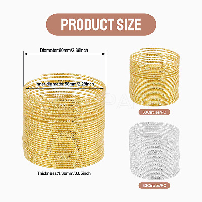 2Pcs 2 Colors Textured Iron Memory Beading Wire for Wire Wrap DIY Jewelry Making MW-TA0001-06C-1