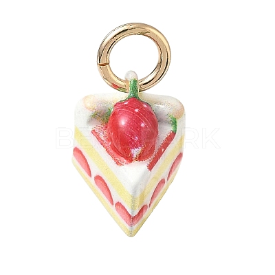 Spray Painted Brass Charms KK-CBAEB58-02C-1