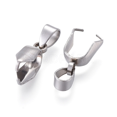 Tarnish Resistant 304 Stainless Steel Ice Pick Pinch Bails X-STAS-Q182-01-1