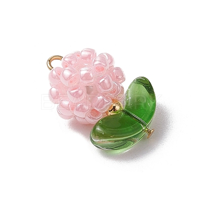 Glass Seed Beads Pendants PALLOY-MZ00592-03-1