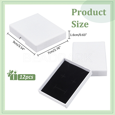 Rectangle Cardboard Paper Jewelry Set Boxes LS-CON-WH0086-100C-1