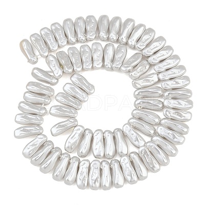 Electroplated Glass Pearl Beads Strands GL-CBA64F3-01C-1