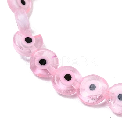 Handmade Evil Eye Lampwork Beads Strands LAMP-G164-10B-06-1