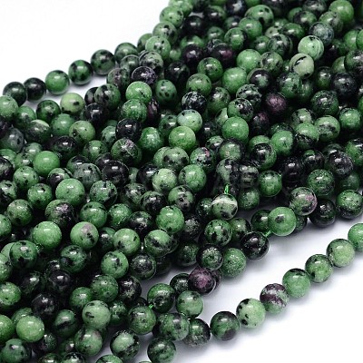 Round Natural Ruby in Zoisite Bead Strands X-G-F222-11-4mm-1