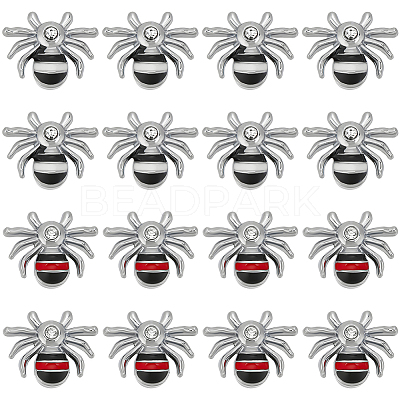 32Pcs 2 Colors Alloy Rhinestone Slide Charms FIND-SC0010-38-1