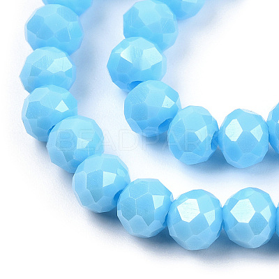 Electroplate Glass Beads Strands X1-EGLA-A034-P6mm-A06-1
