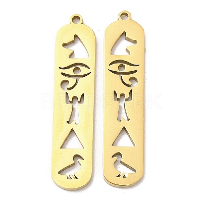Ion Plating(IP) 304 Stainless Steel Pendants STAS-L020-003G-1