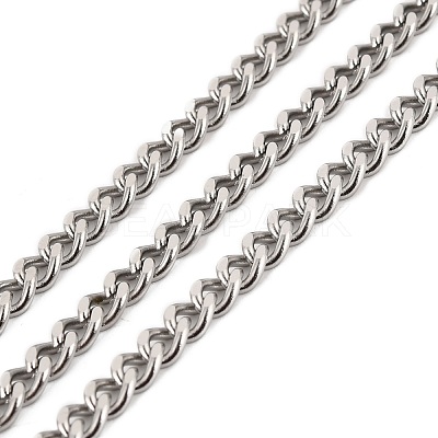 Tarnish Resistant 304 Stainless Steel Cuban Link Chains CHS-K016-03B-P-1