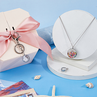 3Pcs 3 Styles Glass Pendants STAS-FH0002-47-1