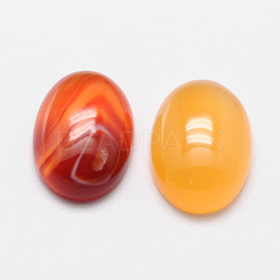 Oval Natural Carnelian Cabochons X-G-K020-18x13mm-05-1