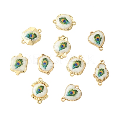24Pcs 8 Styles Alloy & Resin Connector Charms RESI-CJ0004-97-1