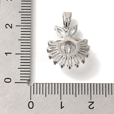 Brass Micro Pave Cubic Zirconia Pendants KK-B122-01B-P-1