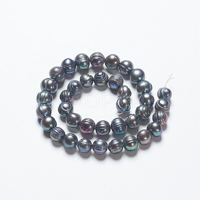 Natural Cultured Freshwater Pearl Beads Strands PEAR-R012-01-1