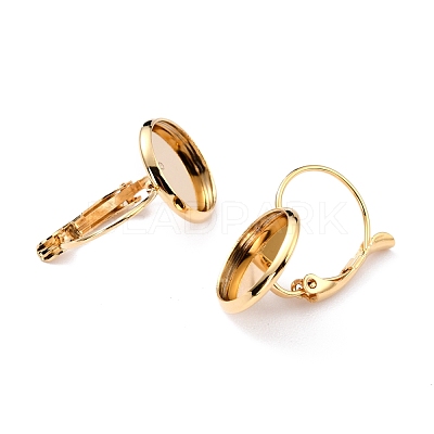 304 Stainless Steel Leverback Earring Settings STAS-F191-03G-14mm-1