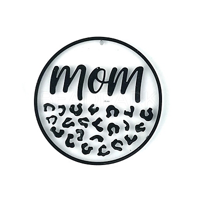 DIY Mother's Day Theme Flat Round Pendant Silicone Molds SIMO-H010-02E-1