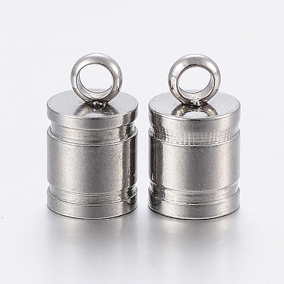 Tarnish Resistant 201 Stainless Steel Cord Ends STAS-P198-07E-1
