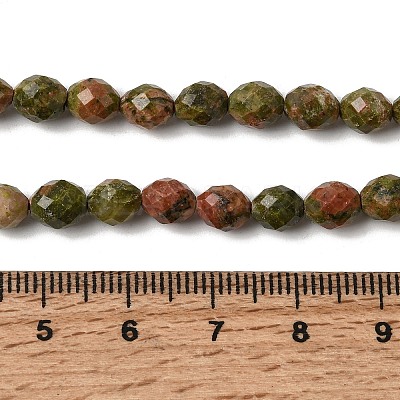 Natural Unakite Beads Strands G-K376-F05-01-1