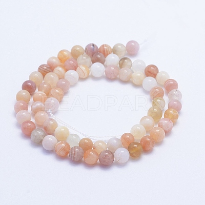 Natural Botswana Agate Beads Strands G-F530-04-4mm-1