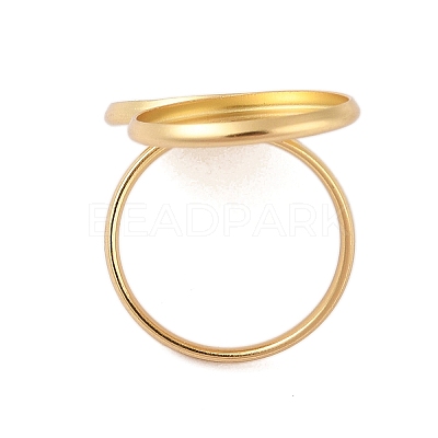 304 Stainless Steel Open Cuff Ring Findings STAS-E124-05L-G-1
