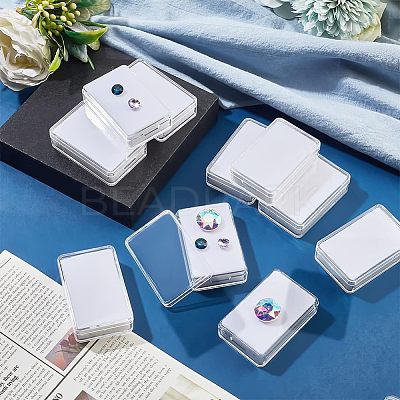 Transparent Acrylic Loose Diamond Display Boxes CON-WH0087-53B-1
