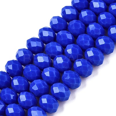 Opaque Solid Color Imitation Jade Glass Beads Strands LS-EGLA-A044-P8mm-D32-1