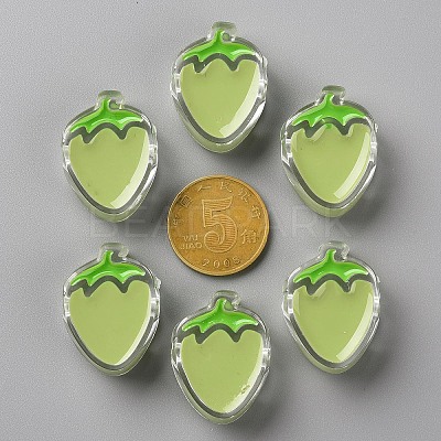 Transparent Enamel Acrylic Beads X1-TACR-S155-003D-1