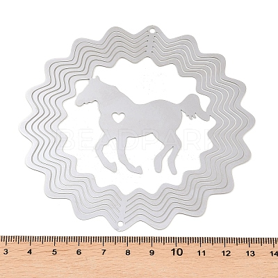 201 Stainless Steel 3D Rotating Hanging Wind Spinner STAS-B122-01P-01-1