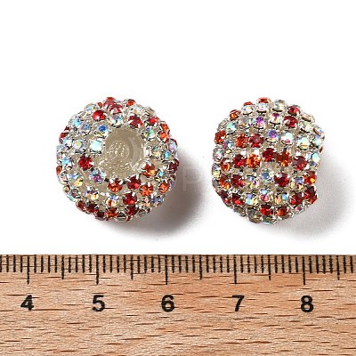 Sparkle Glass Rhinestone Round Beads OACR-S048-01H-1