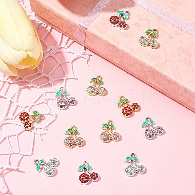 12Pcs 6 Colors Rack Plating Alloy Pendants FIND-FS0003-11-1