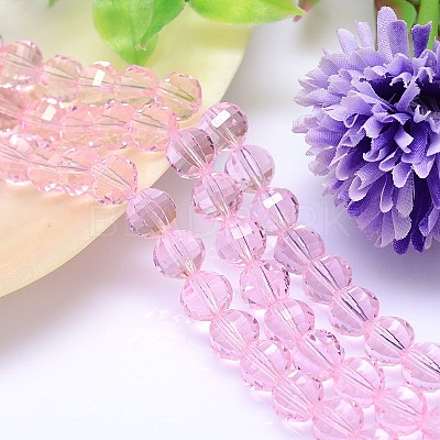 Faceted Round K9 Glass G-M182-6mm-03A-1