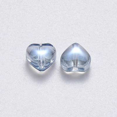Transparent Spray Painted Glass Beads X-GLAA-R211-02-D04-1